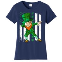 Dabbing Leprechaun Irish American Flag St Patricks Day Boy Women's T-Shirt