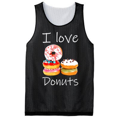 Donut Lover I Love Donuts Doughnut Sprinkles Mesh Reversible Basketball Jersey Tank