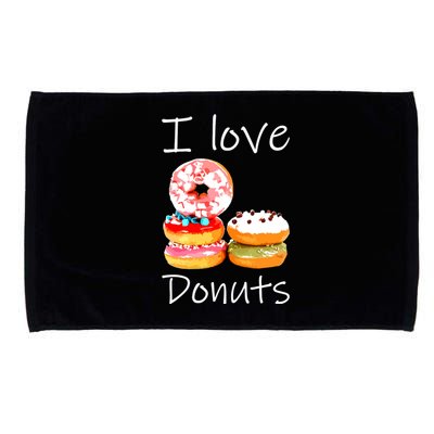 Donut Lover I Love Donuts Doughnut Sprinkles Microfiber Hand Towel