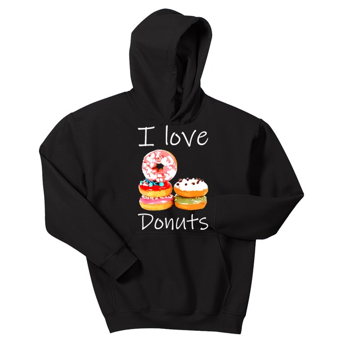 Donut Lover I Love Donuts Doughnut Sprinkles Kids Hoodie