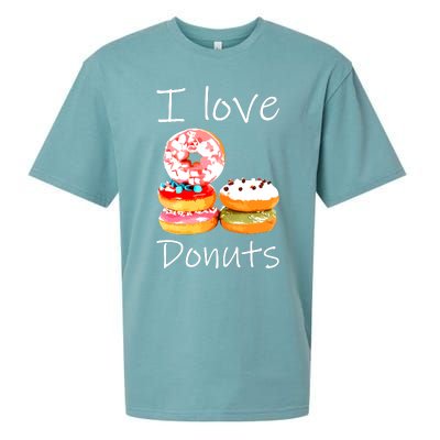 Donut Lover I Love Donuts Doughnut Sprinkles Sueded Cloud Jersey T-Shirt