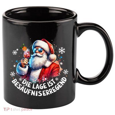 Die Lage Ist BesäUfniserregend Christmas Santa Claus 11oz C Handle Ceramic Mug