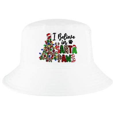 Dog Lover I Believe In Santa Paws Cute Christmas Paw Tree Gift Cool Comfort Performance Bucket Hat