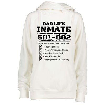 Dad Life Inmate Last Minute Womens Funnel Neck Pullover Hood