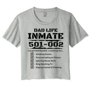 Dad Life Inmate Last Minute Women's Crop Top Tee