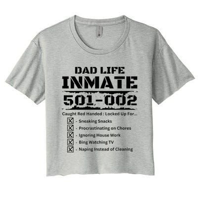 Dad Life Inmate Last Minute Women's Crop Top Tee