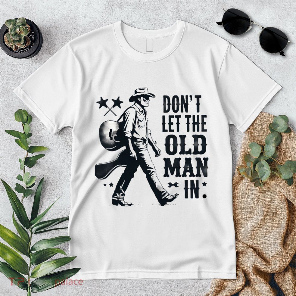 DonT Let In Guitar The Old Man Vintage Musician Premium T-Shirt
