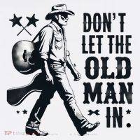 DonT Let In Guitar The Old Man Vintage Musician Women's V-Neck T-Shirt