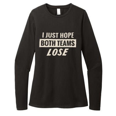 Dodgers Lyss I Just Hope Both Teams Lose Womens CVC Long Sleeve Shirt