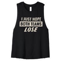 Dodgers Lyss I Just Hope Both Teams Lose Women's Racerback Cropped Tank