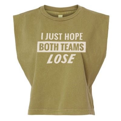 Dodgers Lyss I Just Hope Both Teams Lose Garment-Dyed Women's Muscle Tee