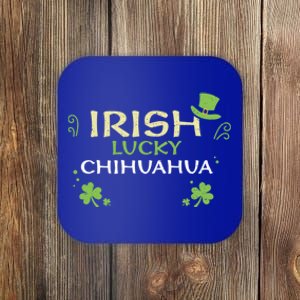 Dog Lover: Irish Lucky Chihuahua Gift St Patrick's Day Gift Coaster