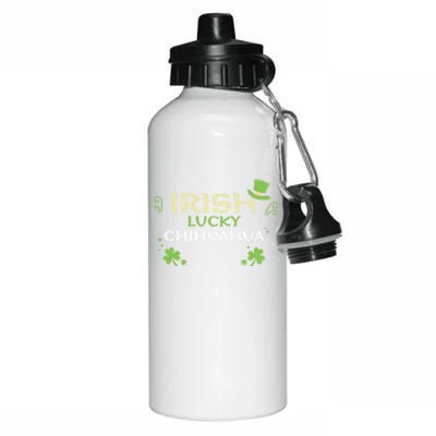 Dog Lover: Irish Lucky Chihuahua Gift St Patrick's Day Gift Aluminum Water Bottle