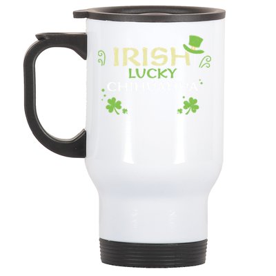 Dog Lover: Irish Lucky Chihuahua Gift St Patrick's Day Gift Stainless Steel Travel Mug