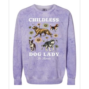 Dog Lady Kamala Madam Presiden Kamala Harris 2024 Equal Colorblast Crewneck Sweatshirt