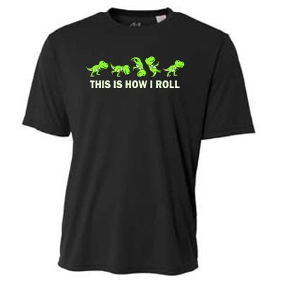 Dinosaur Lover Kids This Is How I Roll TRex Cooling Performance Crew T-Shirt