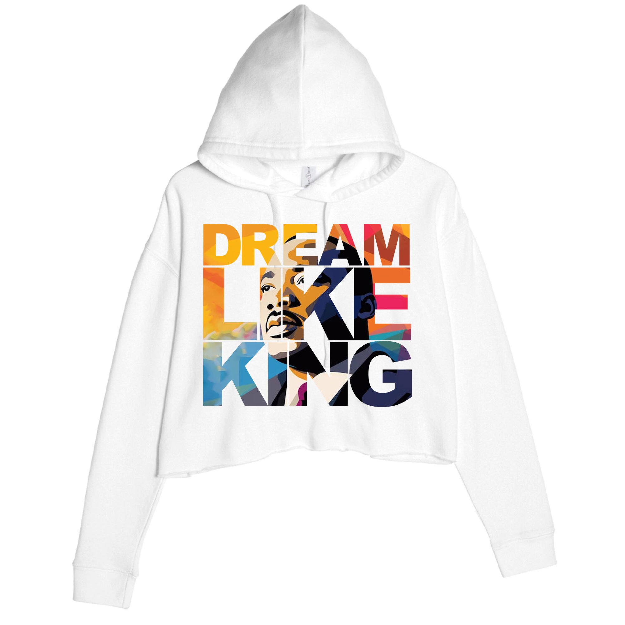 Dream Like King Martin Luther King Day Crop Fleece Hoodie