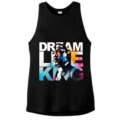 Dream Like King Martin Luther King Day Black History Ladies PosiCharge Tri-Blend Wicking Tank