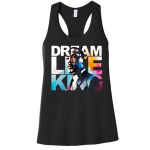 Dream Like King Martin Luther King Day Black History Women's Racerback Tank