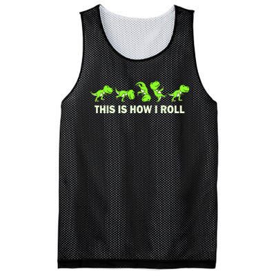 Dinosaur Lover Kids This Is How I Roll TRex Mesh Reversible Basketball Jersey Tank