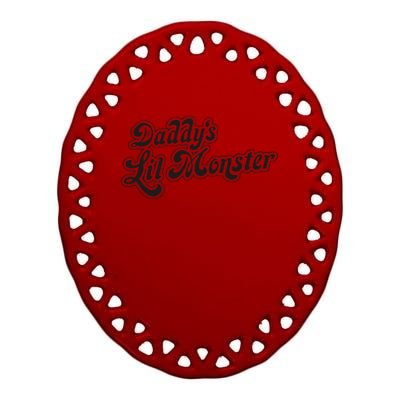 Daddys Lil Little Monster Ceramic Oval Ornament