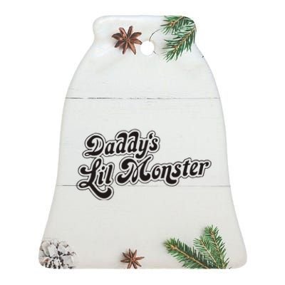 Daddys Lil Little Monster Ceramic Bell Ornament