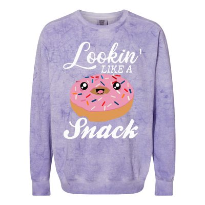 Donut  Looking Like A Snack  Colorblast Crewneck Sweatshirt