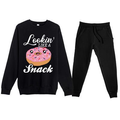 Donut  Looking Like A Snack  Premium Crewneck Sweatsuit Set