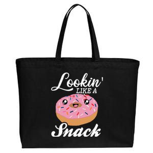 Donut  Looking Like A Snack  Cotton Canvas Jumbo Tote