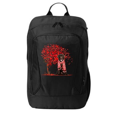 Dog Lover Labrador Dog Heart Tree Valentine's Day Gift City Backpack