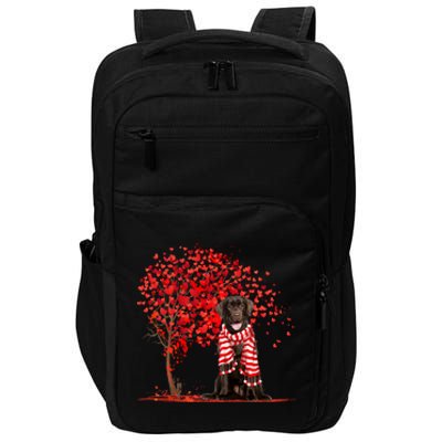 Dog Lover Labrador Dog Heart Tree Valentine's Day Gift Impact Tech Backpack