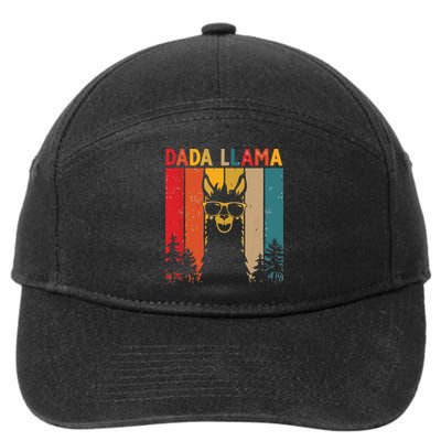 Dada Llama Lover Gift For 7-Panel Snapback Hat