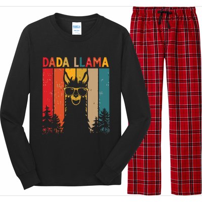 Dada Llama Lover Gift For Long Sleeve Pajama Set