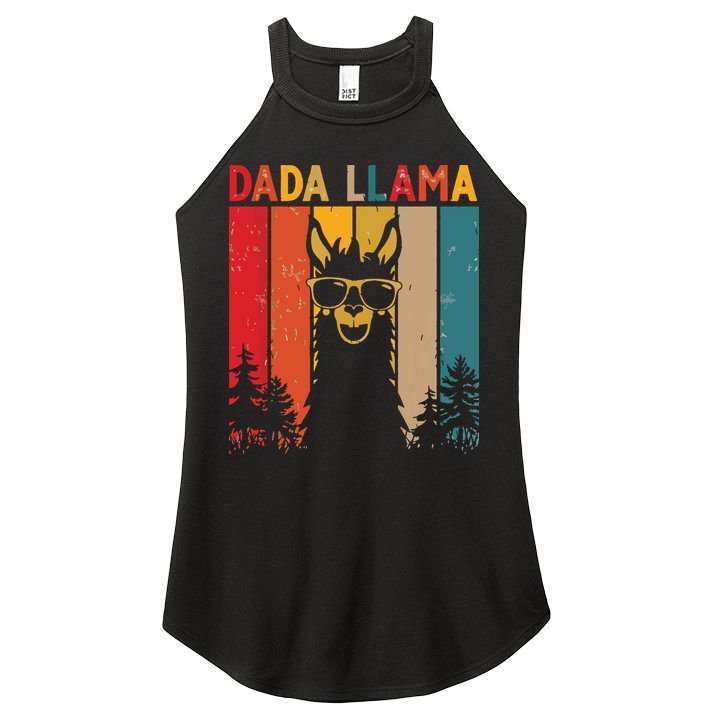 Dada Llama Lover Gift For Women's Perfect Tri Rocker Tank