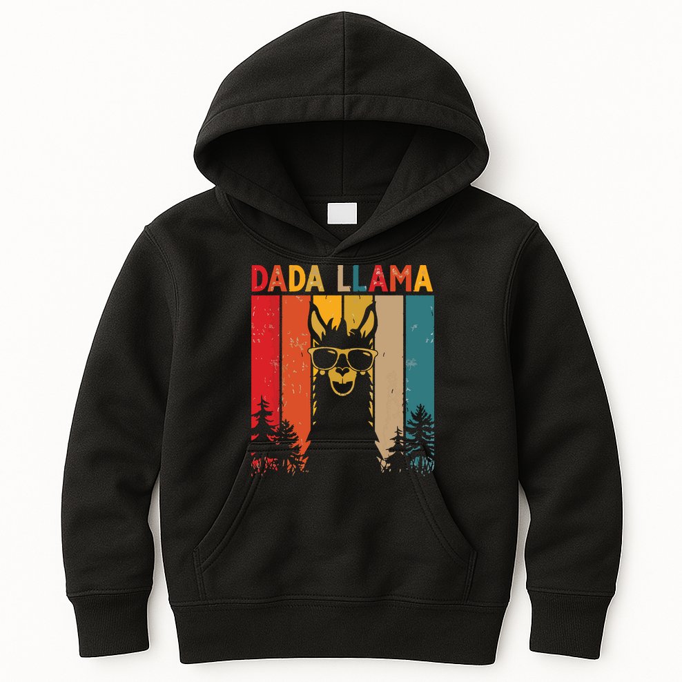 Dada Llama Lover Gift For Kids Hoodie