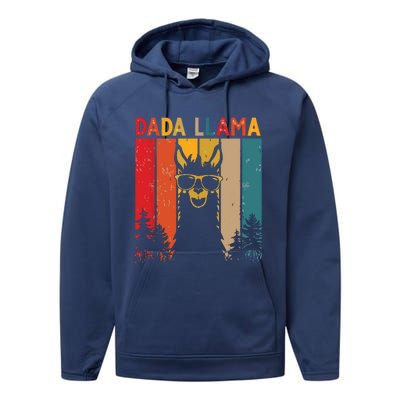 Dada Llama Lover Gift For Performance Fleece Hoodie