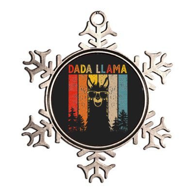 Dada Llama Lover Gift For  Metallic Star Ornament