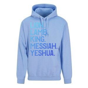 Distressed Lion Lamb King Messiah Yeshua Christian Bible Gift Unisex Surf Hoodie