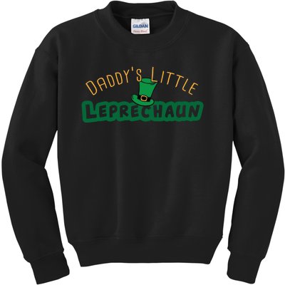 Daddy’S Little Leprechaun St Patrick’S Kids Sweatshirt