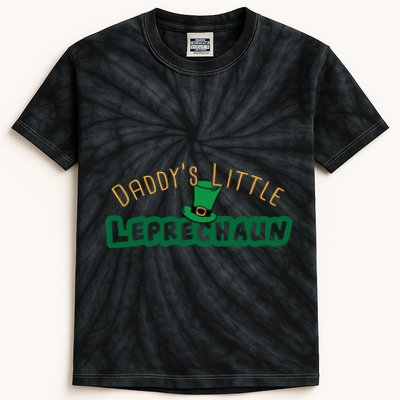 Daddy’S Little Leprechaun St Patrick’S Kids Tie-Dye T-Shirt