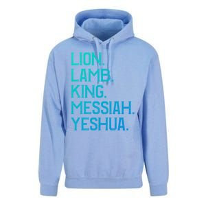 Distressed Lion Lamb King Messiah Yeshua Christian Bible Gift Unisex Surf Hoodie