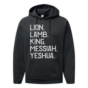 Distressed Lion Lamb King Messiah Yeshua Christian Bible Performance Fleece Hoodie