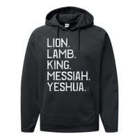 Distressed Lion Lamb King Messiah Yeshua Christian Bible Performance Fleece Hoodie