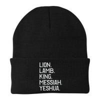 Distressed Lion Lamb King Messiah Yeshua Christian Bible Beanie