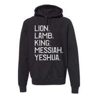 Distressed Lion Lamb King Messiah Yeshua Christian Bible Premium Hoodie