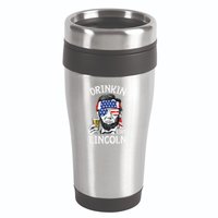 Drinking Like Lincoln 4th Of July Abraham Merica Flag 16oz Travel Tumbler