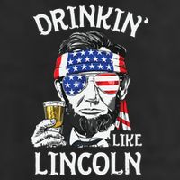 Drinking Like Lincoln 4th Of July Abraham Merica Flag Hat