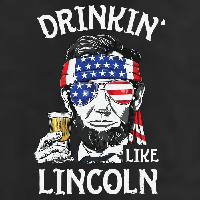 Drinking Like Lincoln 4th Of July Abraham Merica Flag Microfiber Hand Towel