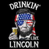 Drinking Like Lincoln 4th Of July Abraham Merica Flag 16 in Basic Backpack