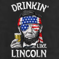 Drinking Like Lincoln 4th Of July Abraham Merica Flag Microfiber Hand Towel